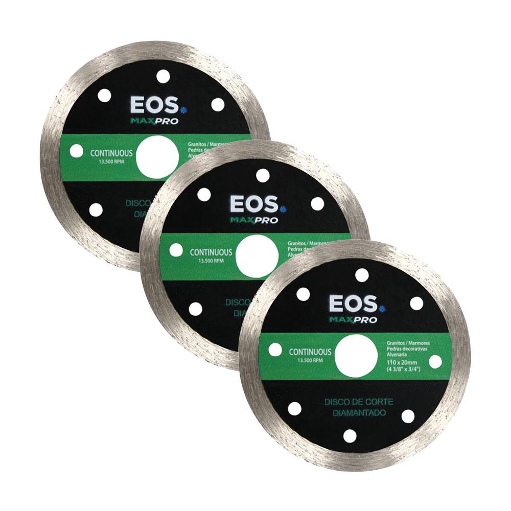 Kit Discos Serra Mármore Contínuo EOS para cortes precisos