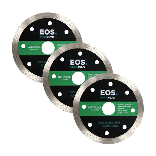 Kit Discos Serra Mármore Contínuo EOS para cortes precisos