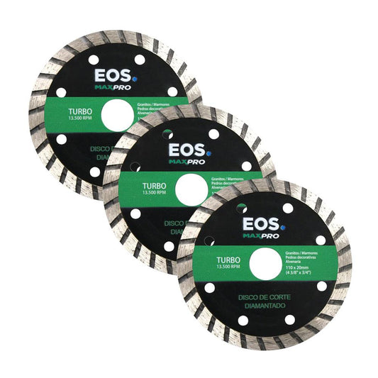 Kit Discos Serra Mármore EOS Turbo 110mm