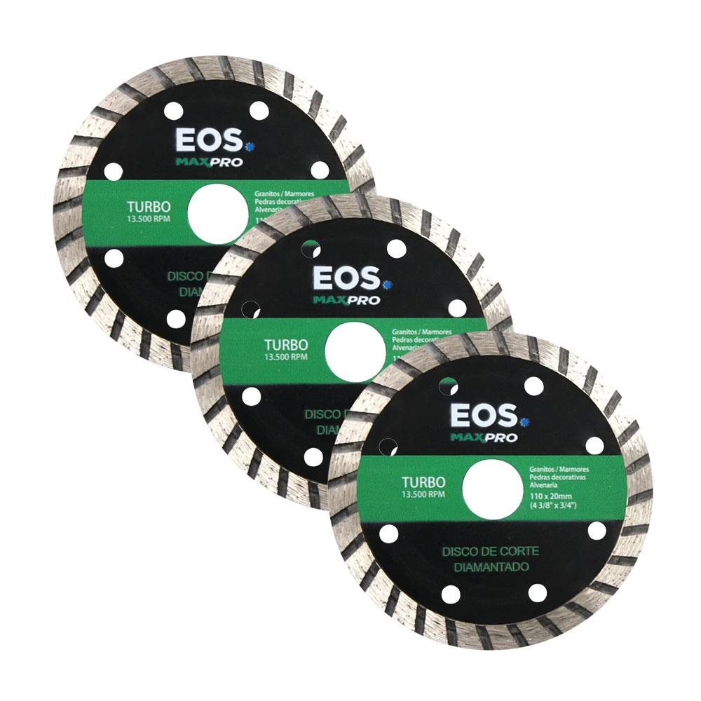 Kit Discos Serra Mármore EOS Turbo 110mm