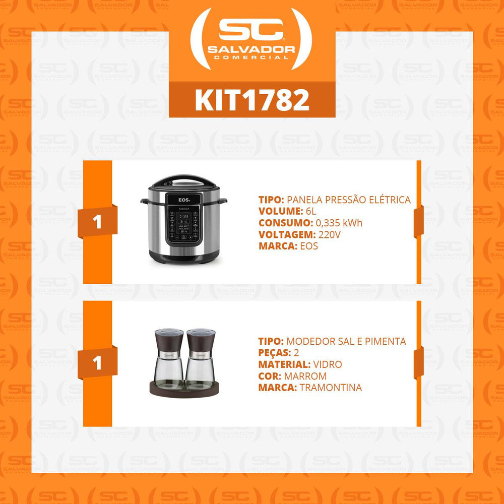 Kit Multicooker Digital EOS com Moedor Tramontina Linha Churrasco