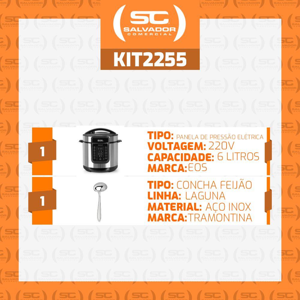 Kit com panela de pressão elétrica EOS e concha de aço inox Tramontina