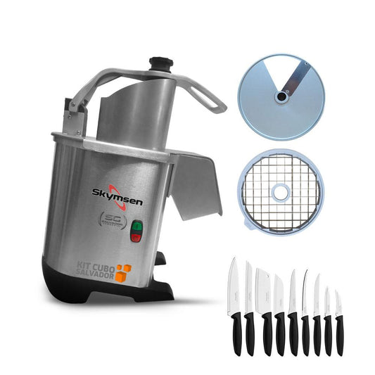 Kit Processador Skymsen PA7 PRO com jogo de facas inox Tramontina