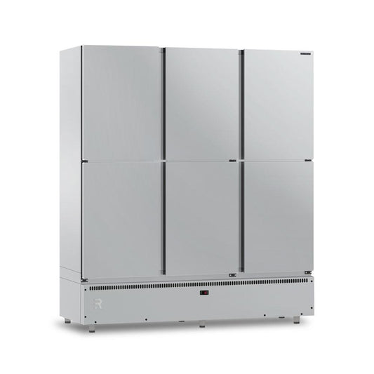 Mini Câmara Refrimate MCR6P de 6 portas em aço inox, ideal para resfriados em cozinhas comerciais