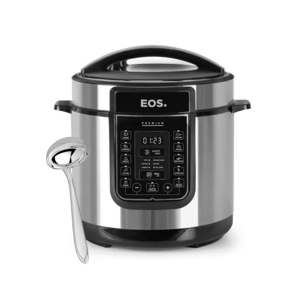 Panela elétrica EOS 6L com concha inox Tramontina para cozinha prática e moderna