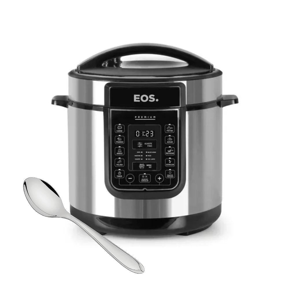 Panela elétrica digital EOS 6L com colher de arroz Tramontina inox