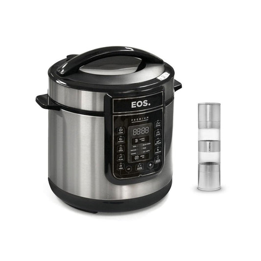 Panela elétrica de pressão 6L EOS com moedor duplo Tramontina para refeições completas