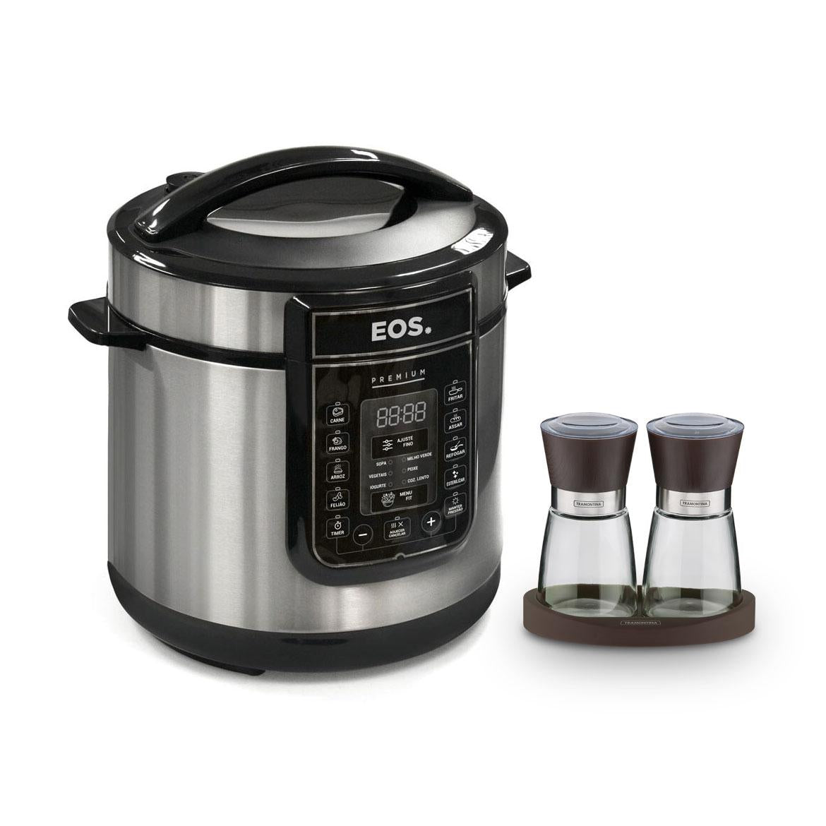 Panela de pressão elétrica EOS com moedor Tramontina 220V