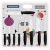 Conjunto profissional com processador Skymsen para cubos 8x8mm e jogo de facas gourmet.