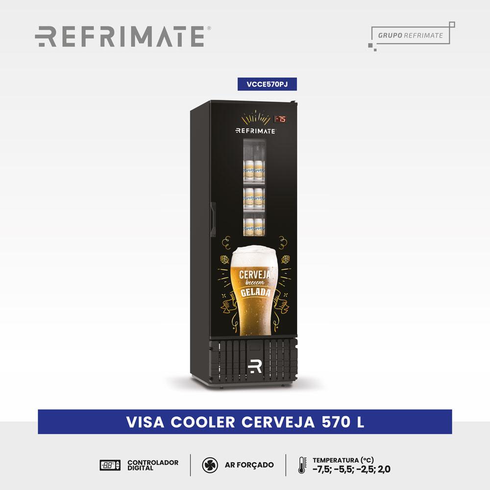 Refrigerador cervejeiro com visor e iluminação LED 570 litros Salvador Comercial