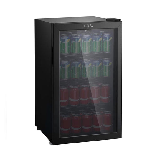 Refrigerador expositor vertical 124 litros EOS preto com porta de vidro