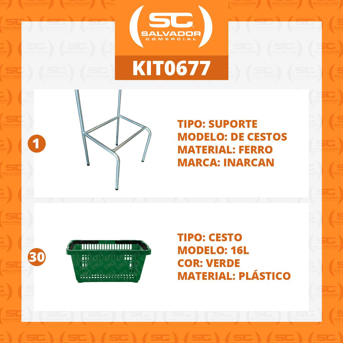 Suporte Inarcan para 30 cestos de compras