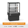 Vitrine refrigerada com 2 placas frias de 75cm, eficiente para manter produtos frescos, disponível na Salvador Comercial.