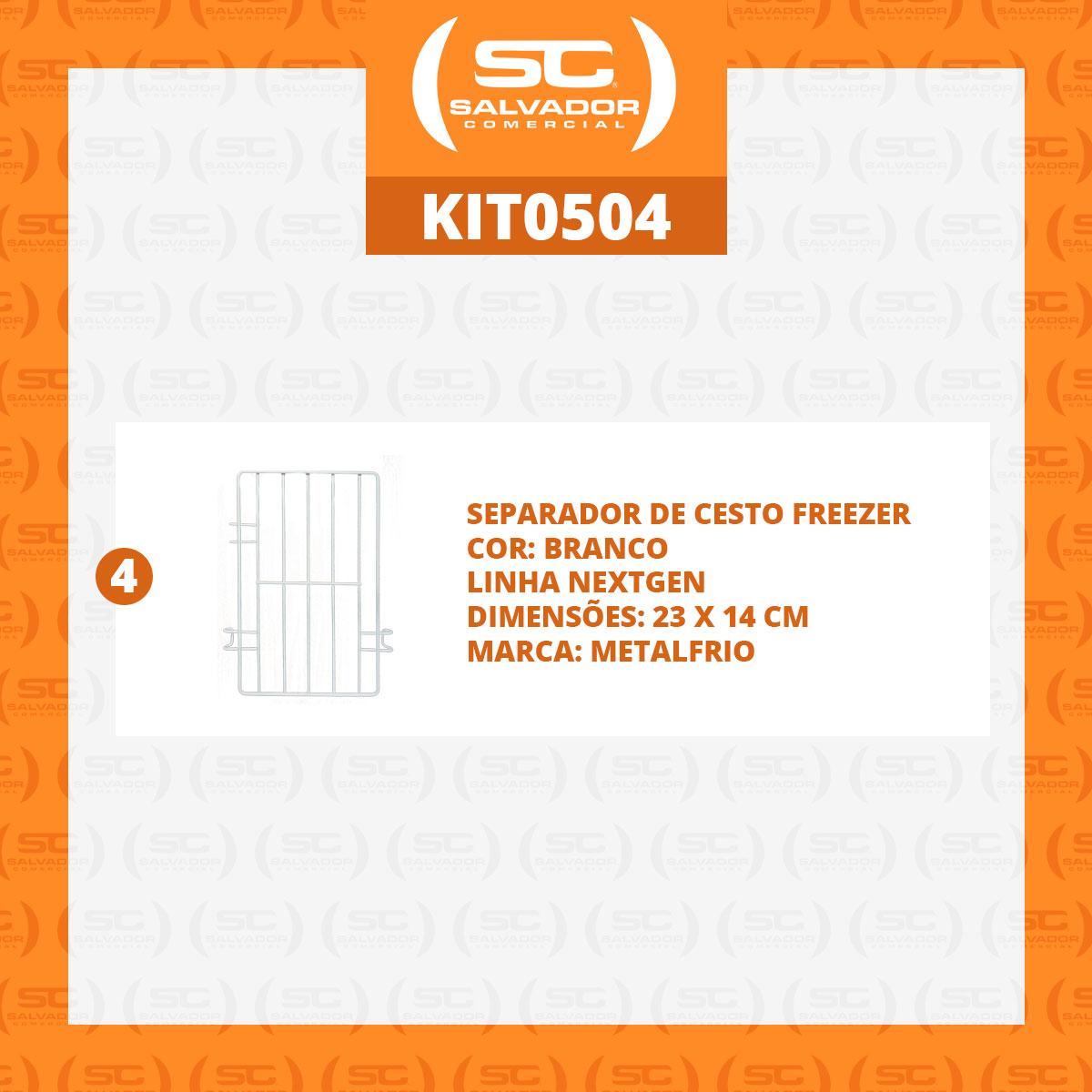 Separadores para cesto Nextgen Metalfrio na cor branca