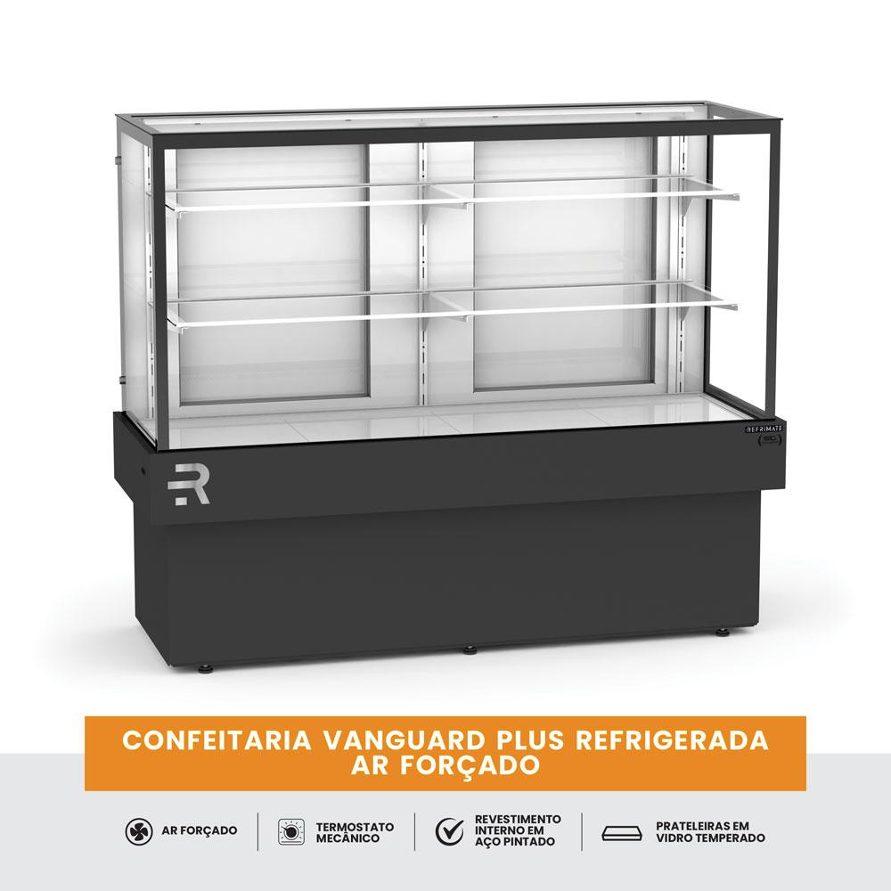Vitrine refrigerada para bolos profissional da Salvador Comercial com iluminação LED