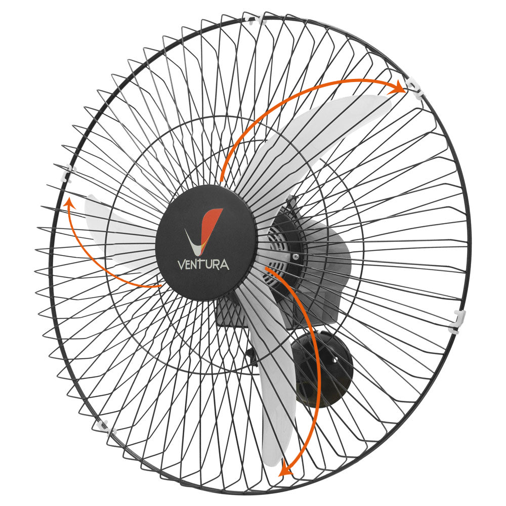 Ventilador de Parede Venti Delta Bivolt 60cm Dimensões e Esquema de Instalação

