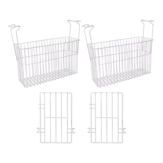 Kit com 2 cestos organizadores e 2 separadores para freezer Metalfrio, ideal para organizar produtos com eficiência.