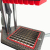 Detalhe da navalha de 10mm em aço inox do cortador de legumes Anodilar 693-0, ideal para cortes uniformes e duradouros.