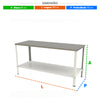 Mesa bancada M-190 Braesi de 1,90m x 0,90m x 0,87m para organização em cozinhas
