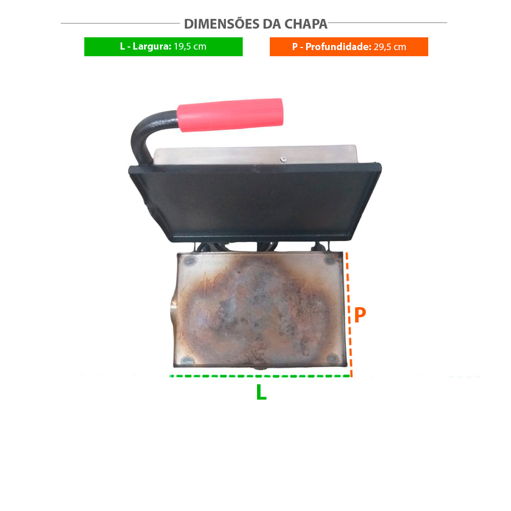 SEMINOVO - Prensa Mini Grill Elétrico PR-220E New Queen 127V - Progás