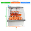 SEMINOVO - Balcão Expositor Vitrine Panorâmica Curva Seca VPCV 1280 Cinza - Refrimate
