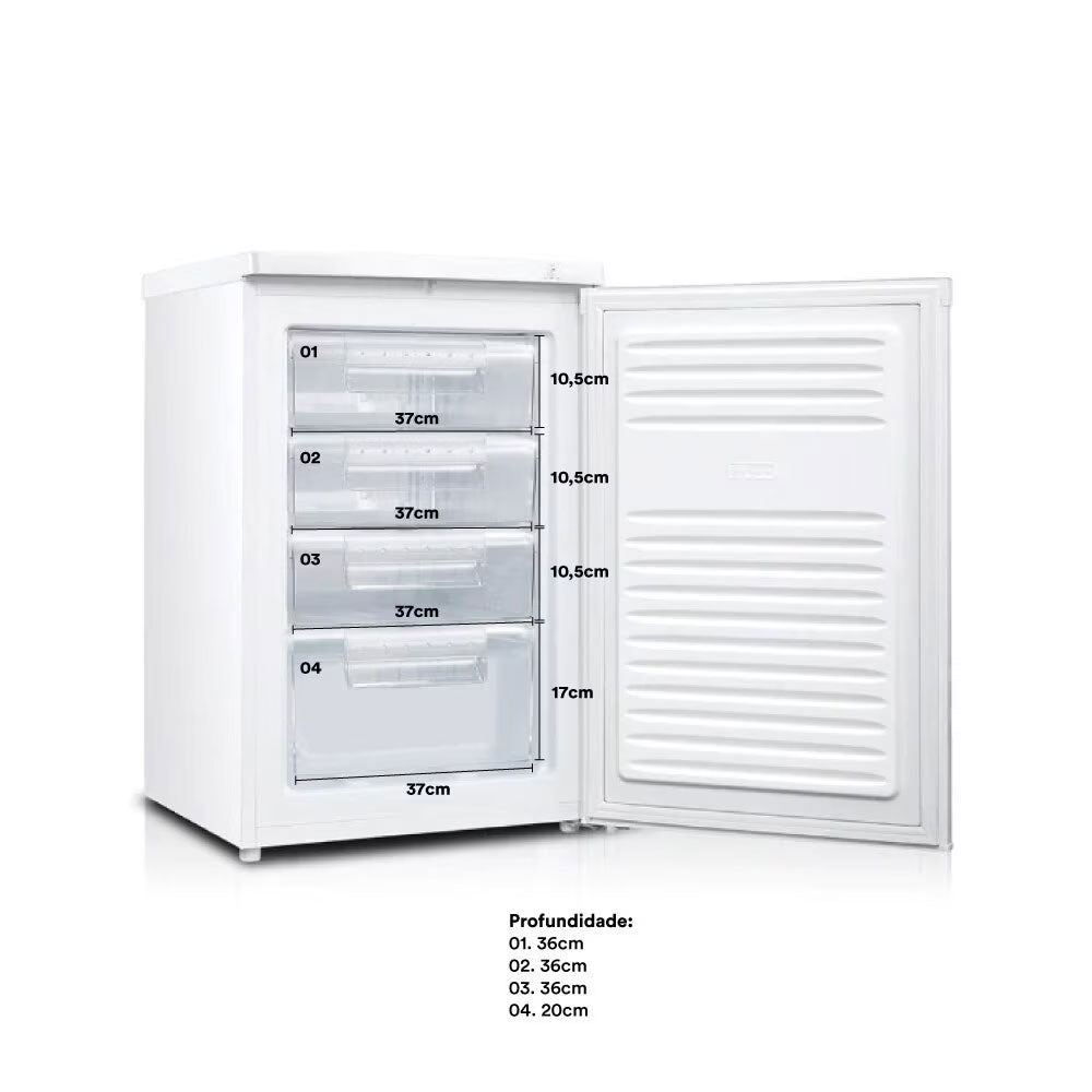 SEMINOVO - Freezer Vertical Eco Gelo Compacto -18 ºc 85L EFV100 127V - Eos