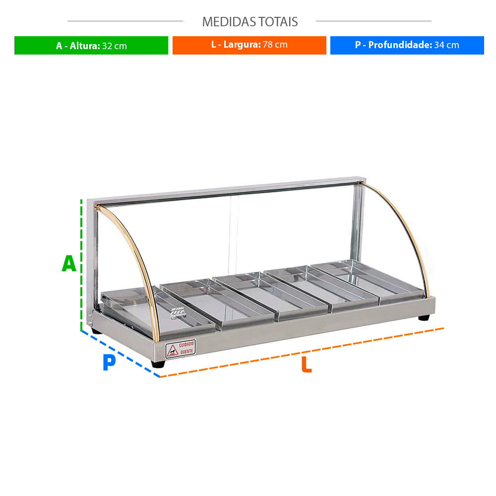 SEMINOVO - Estufa Horizontal Salgados 5 Bandejas W5b - Titã 127v