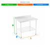 SEMINOVO - Mesa Bancada Multiuso Inox Tampo Espelho Pintada 90x70 - Refrimate