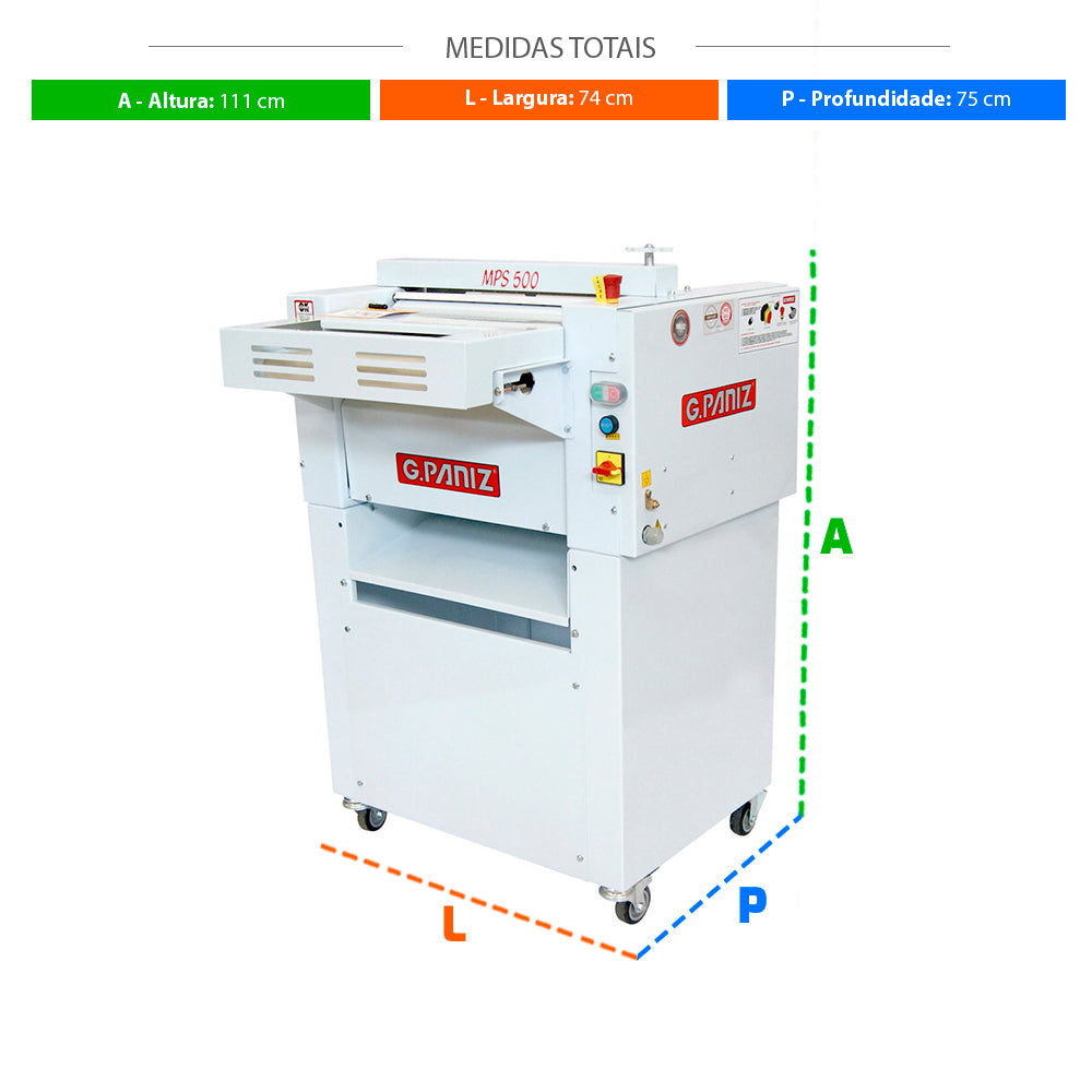 SEMINOVO - Modeladora Pão MPS 500 Acab. Epoxi C/ped Ssv1 Mono 60hz - GPANIZ