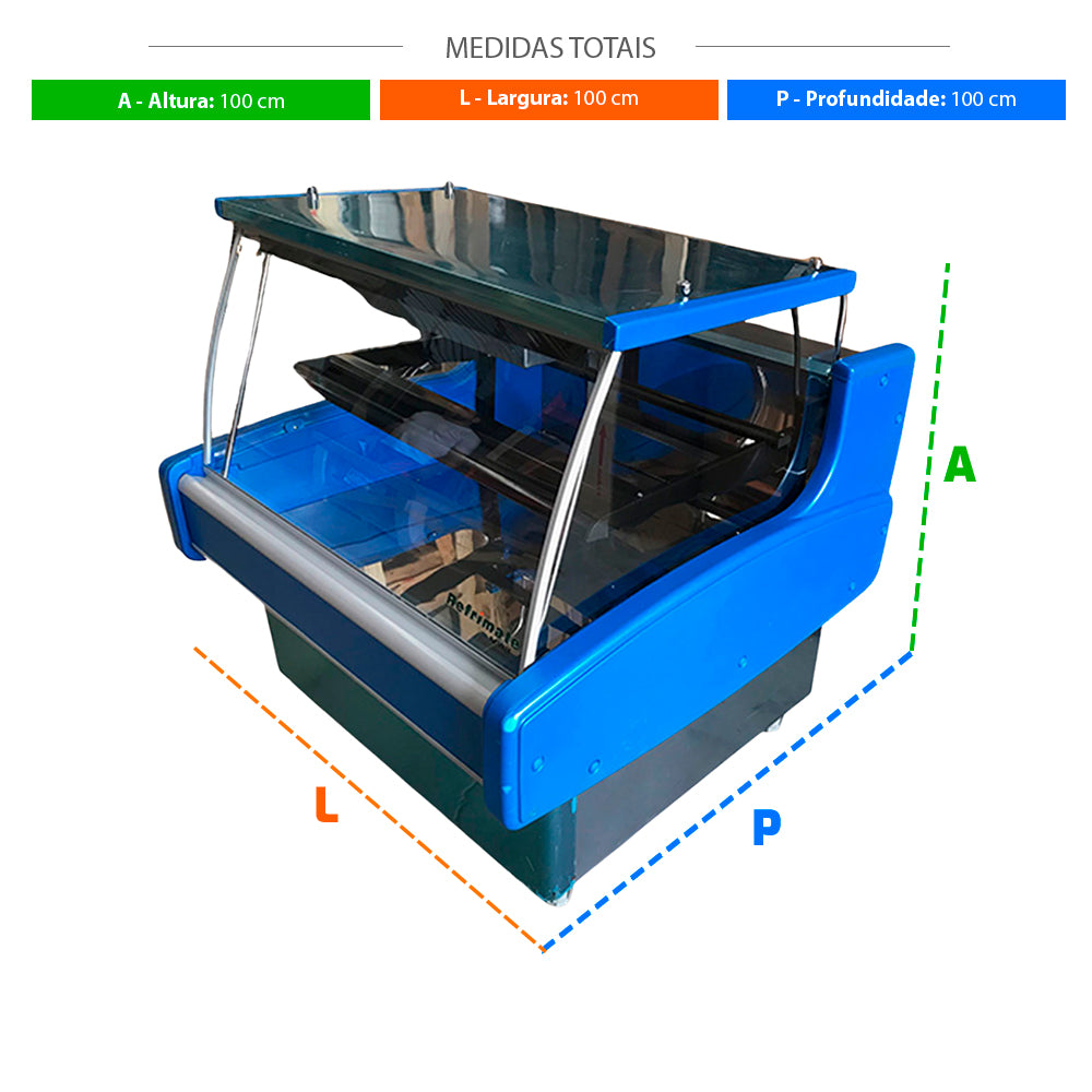 SEMINOVO - Confeitaria Caixa Super Top Gold 1000, Azul Ccstg 1000  220v - Refrimate