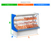 SEMINOVO - Vitrine Panorâmica Seca 1,20m Vps 1200 Azul - Refrimate