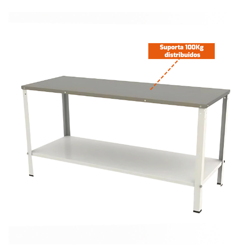 Mesa Bancada Apoio M-190 Braesi robusta e espaçosa para uso em ambientes culinários