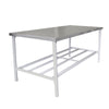 Mesa Bancada Apoio Ba 1900/900 Metalcubas com paneleiro para organização ampla em cozinhas profissionais e amadoras