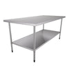 Mesa Bancada Apoio Bai 1800/700 Metalcubas em aço inox para cozinhas profissionais e amadoras