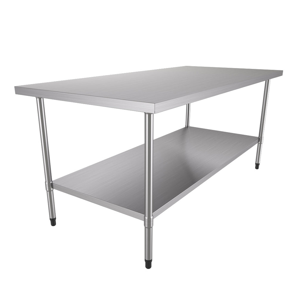 Mesa Bancada Apoio Bai 1800/700 Metalcubas em aço inox para cozinhas profissionais e amadoras
