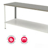 strutura e prateleira em aço com pintura epóxi da Mesa Bancada Apoio M-190 Braesi