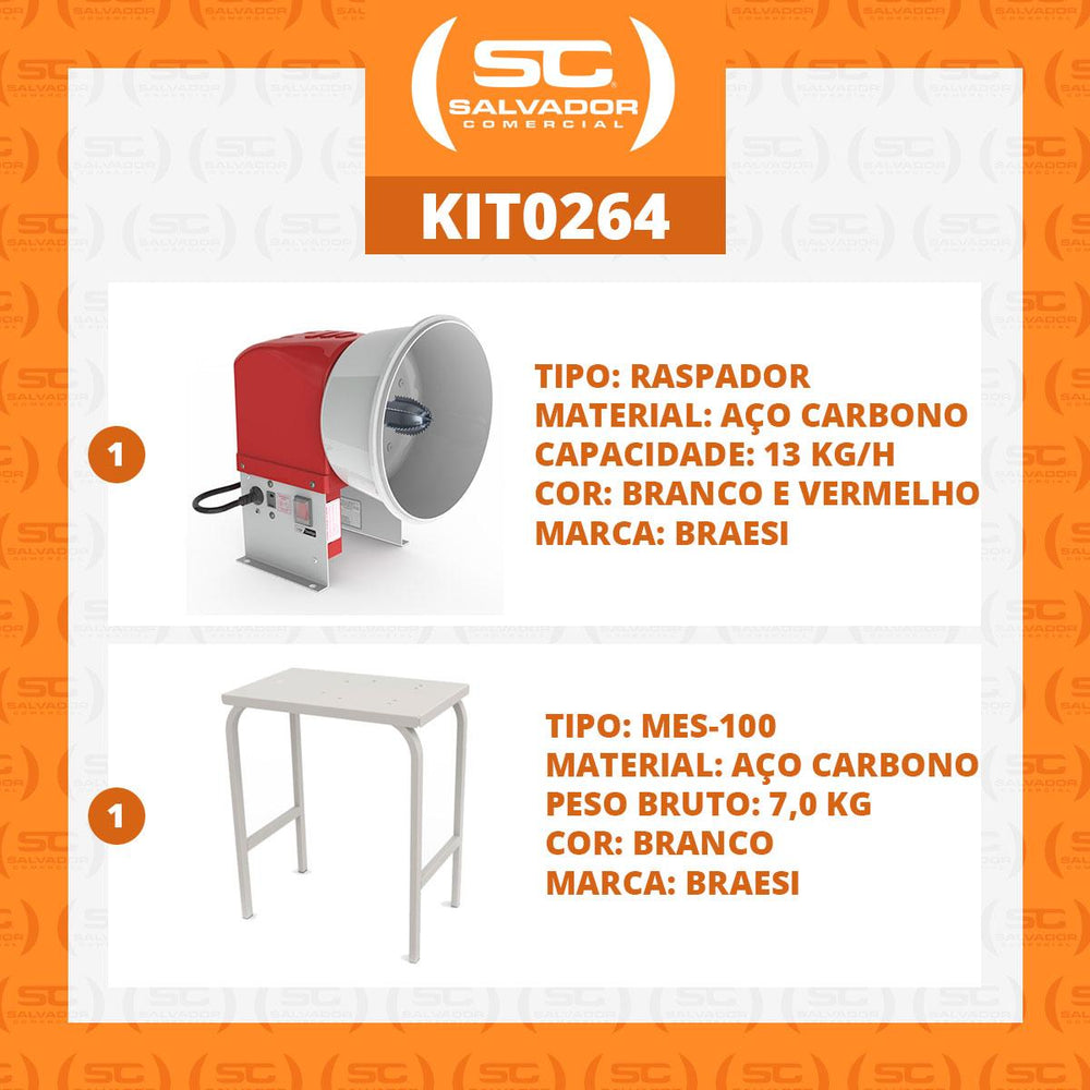 Mesa MES-100 suporte em aço com pintura epóxi da Salvador Comercial