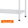 Estrutura e paneleiro em aço carbono com pintura epóxi branca da Mesa Bancada Apoio Ba 1900/900 Metalcubas