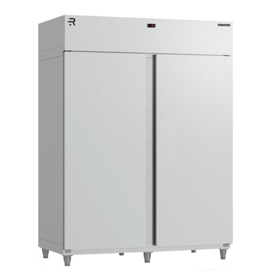 Mini Câmara Frigorífica Refrimate MCVR1900I em inox, para resfriados com gancheira para carne, ideal para açougues.