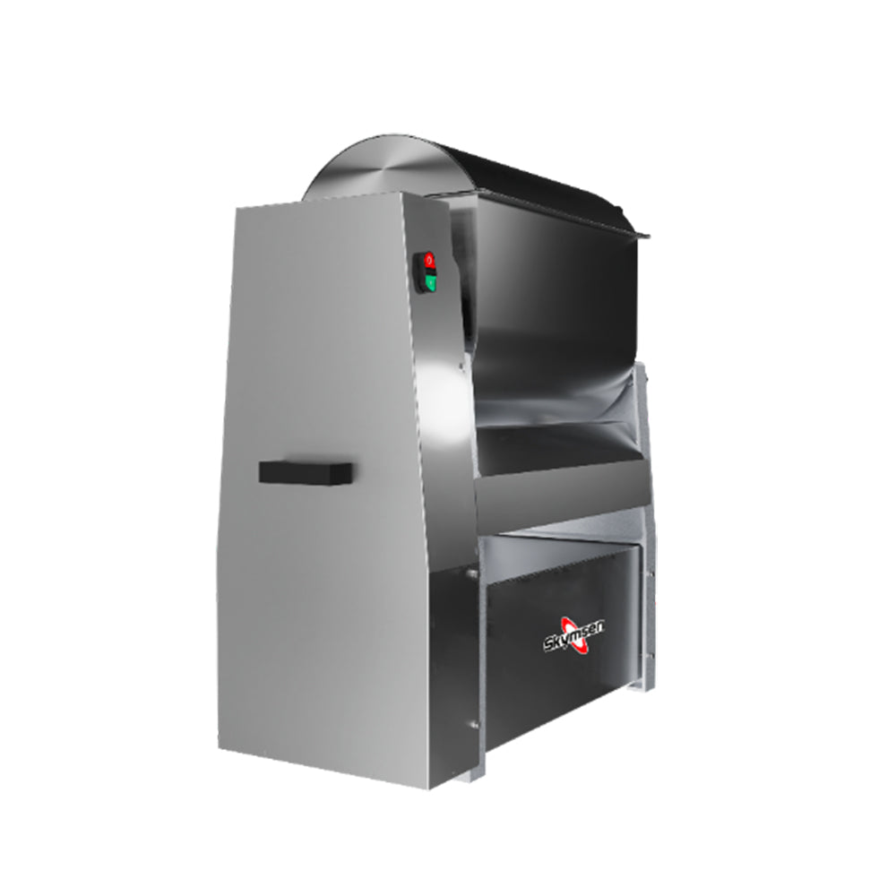  Misturador de Carne Skymsen em aço inox, modelo MMS-50I, projetado para alta higiene e durabilidade em ambientes comerciais.