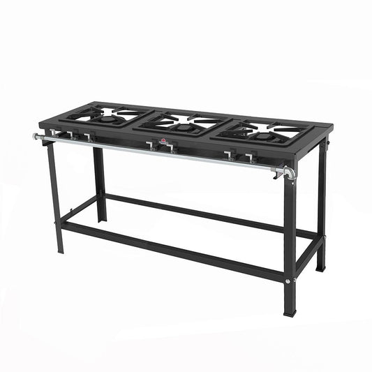 Fogão Industrial modular a gás GLP 3 queimadores duplos aço carbono baixa pressão PMD 300NF Progás;