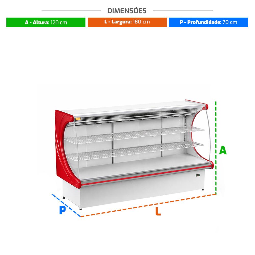 SEMINOVO - Balcão Confeitaria Panorâmica Refrigerada Placa Fria 1,80m VPRPF1800 220V - Refrimate