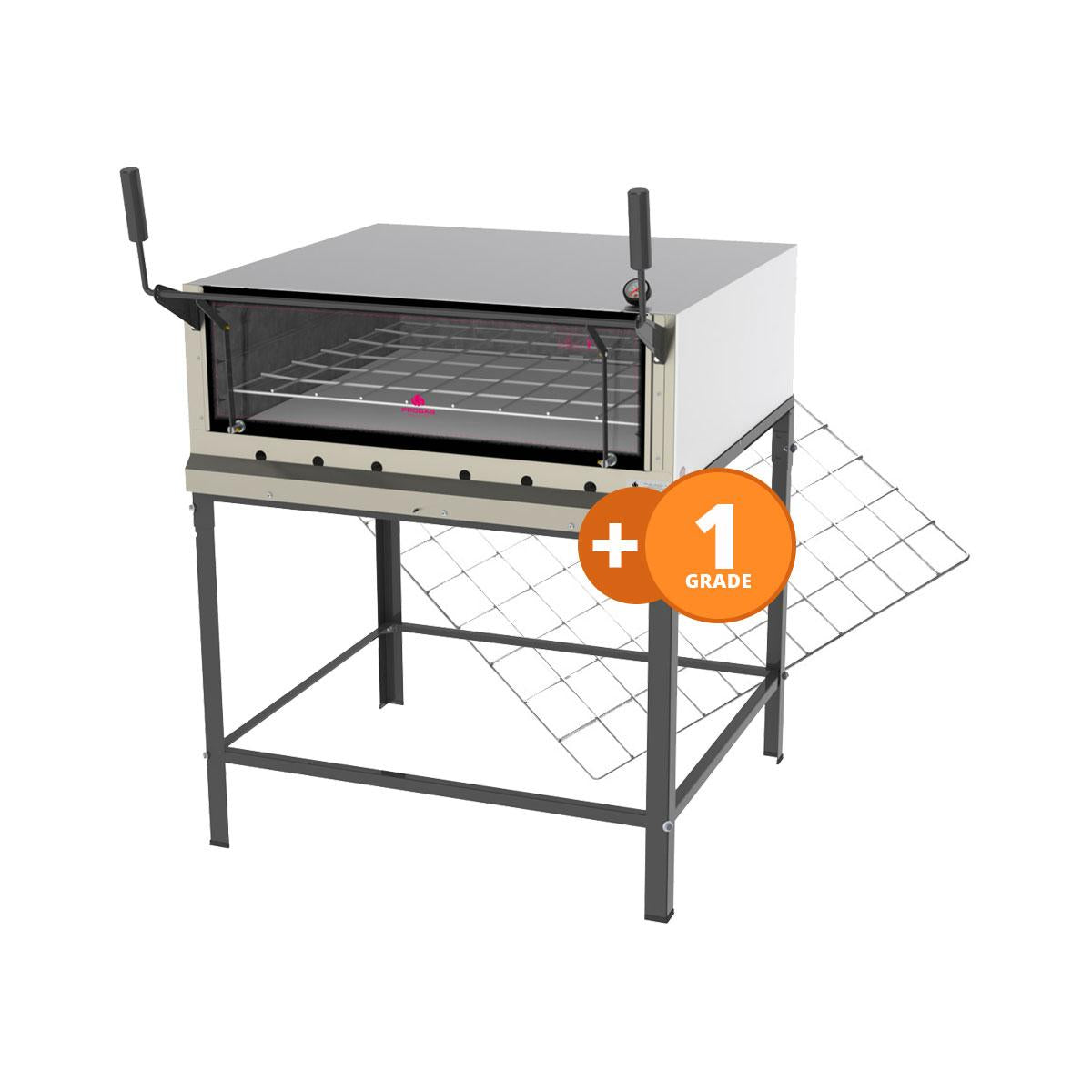 Kit - Forno Assador Refratário Gás Prp-900g + Grade Extra - Progás