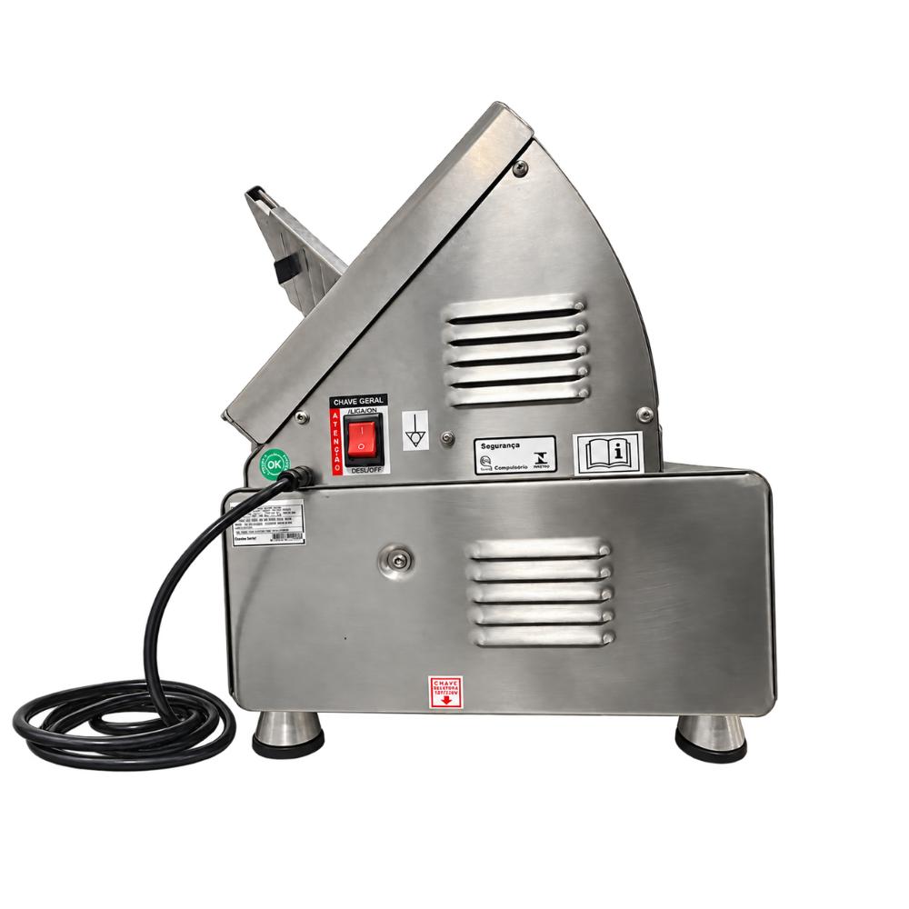 Seminovo - Cortador de Frios Automático Lâmina 300 mm em Aço Inoxidável BM18 NR PF 127/220V BERMAR