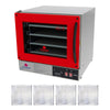Kit - Forno Turbo Prp-004 Plus Digital 127v Vermelho + 4 Assadeiras - Progás