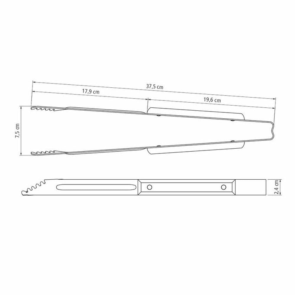 Pegador Manuseador de Carne Churrasco com Lâmina em Aço Inox e Cabo de Madeira 37 cm PMC4 - Tramontina