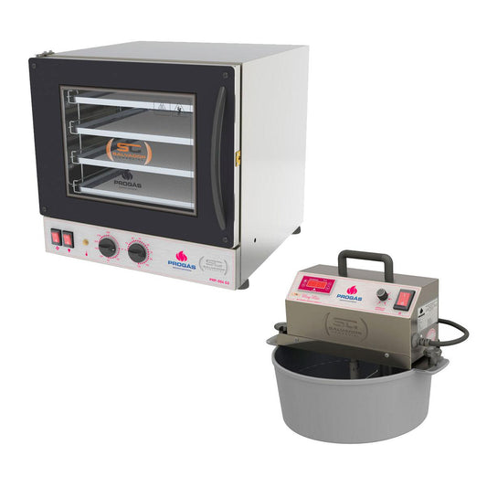 Kit Metálico - Forno Turbo Prp-004 127v + Mexedor Prmog-07 Bivolt - Progás