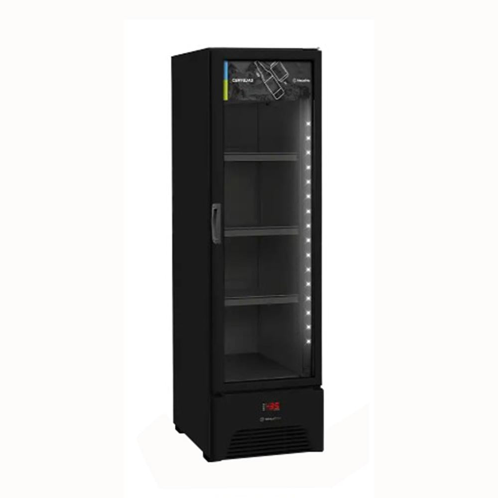 Visa Cooler Cervejeira Expositor Vertical Porta de Vidro 293/337 Litros Vn28rh All Black 220v - Metalfrio