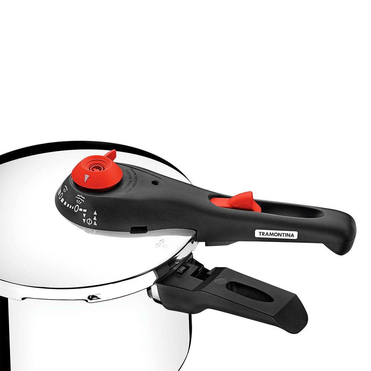Panela de Pressão 6l Aço Inox Solar + Concha Inox Extrata - Tramontina