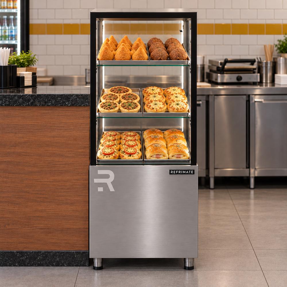 Vitrine Confeitaria Quente New Vanguard Top 55cm 60°C Inox CNVTQ550 220V - Refrimate 464875-7